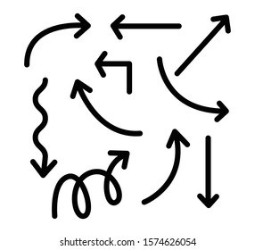 Arrow icon vector logo template illustration