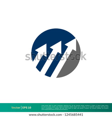 Arrow Up Icon Vector Logo Template Illustration Design. Vector EPS 10.