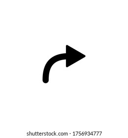 Arrow icon vector. Next icon symbol illustration