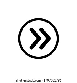 Arrow icon vector. Next symbol illustration on white background