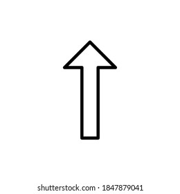 Arrow up icon vector on white background