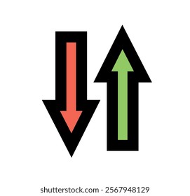 Arrow icon vector on white background