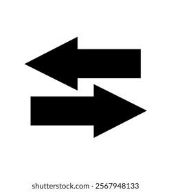 Arrow icon vector on white background