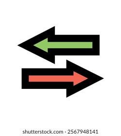 Arrow icon vector on white background