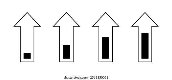 Arrow icon vector on white background