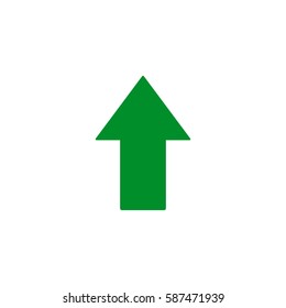 Arrow icon vector on white background. Green icon