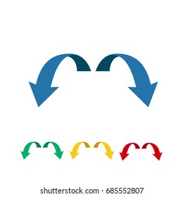Arrow icon. Arrow vector on white background.