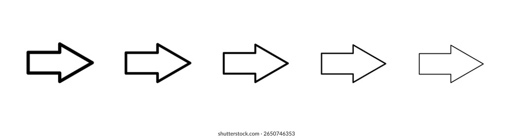 Icono de flecha Vector de contorno símbolo o ilustración