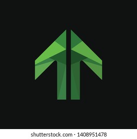 Arrow icon vector (Polygonal Mosaic)