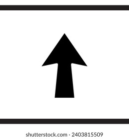 Up arrow icon vector. Scroll up icon sign symbol vector. Move up vector icon illustration isolated on white background