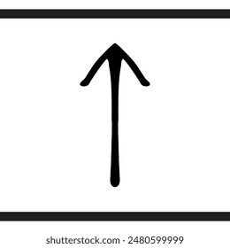 Up arrow icon vector. Scroll Up icon sign symbol vector. Move Up vector icon illustration isolated on white background