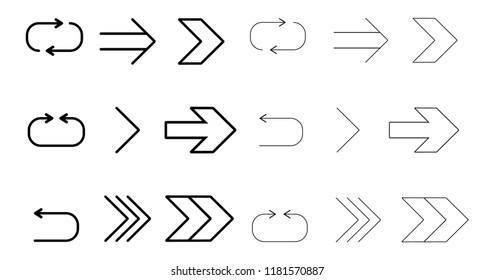 Arrow Icon vector Set