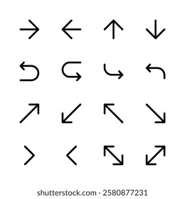 Arrow icon vector. Arrow icon set. Icon set.