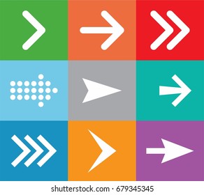 Arrow icon vector set