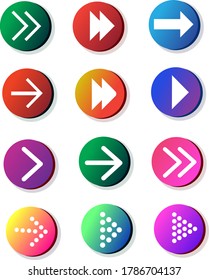 Arrow icon vector set, set of arrows. vector illustration.