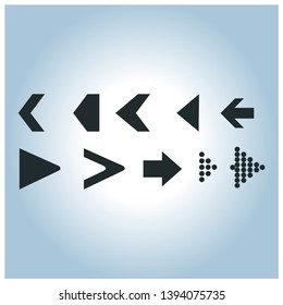 Arrow Icon vector Set icon black