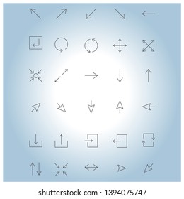 Arrow Icon vector Set icon black