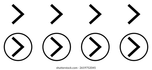 Arrow Icon Vector Set, Isolated on White Background