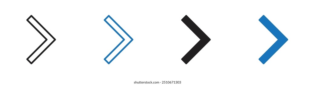 Arrow icon Vector set outline