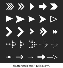 Arrow Icon vector Set. Vector pointers icons for web navigation design elements. Vector illustration EPS 10