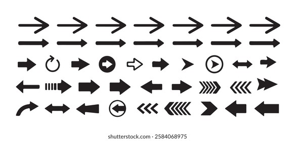 Arrow icon, vector set. Two side arrow vector. Modern simple arrows. Download icon set. Vector illustration eps10.