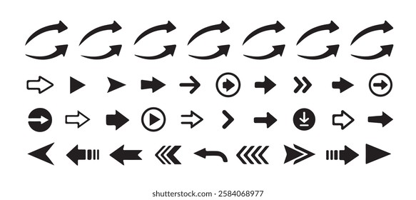 Arrow icon, vector set. Two side arrow vector. Modern simple arrows. Download icon set. Vector illustration eps10.