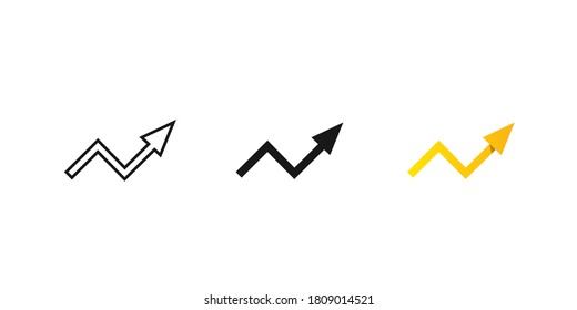 Arrow icon vector sign isolated on white background illustration for graphic and web design. eps 10
