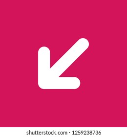 arrow icon vector. arrow sign on pink background. arrow icon for web and app
