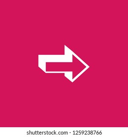 arrow icon vector. arrow sign on pink background. arrow icon for web and app