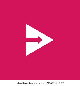arrow icon vector. arrow sign on pink background. arrow icon for web and app
