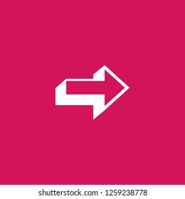 arrow icon vector. arrow sign on pink background. arrow icon for web and app