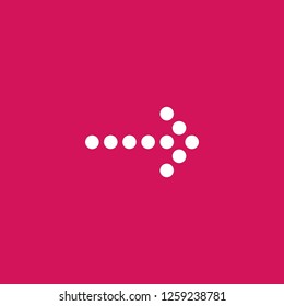 arrow icon vector. arrow sign on pink background. arrow icon for web and app