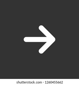 arrow icon vector. arrow sign on black background. arrow icon for web and app