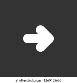 arrow icon vector. arrow sign on black background. arrow icon for web and app
