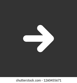 arrow icon vector. arrow sign on black background. arrow icon for web and app