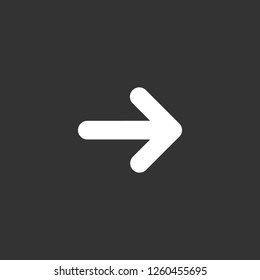 arrow icon vector. arrow sign on black background. arrow icon for web and app