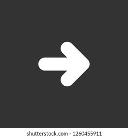 arrow icon vector. arrow sign on black background. arrow icon for web and app