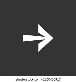 arrow icon vector. arrow sign on black background. arrow icon for web and app