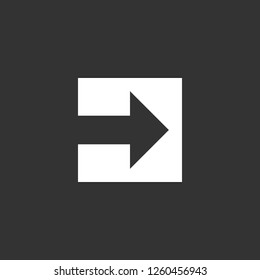 arrow icon vector. arrow sign on black background. arrow icon for web and app
