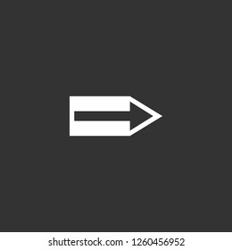 arrow icon vector. arrow sign on black background. arrow icon for web and app