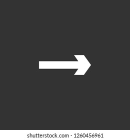 arrow icon vector. arrow sign on black background. arrow icon for web and app