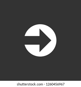 arrow icon vector. arrow sign on black background. arrow icon for web and app
