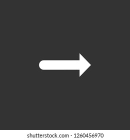 arrow icon vector. arrow sign on black background. arrow icon for web and app