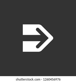 arrow icon vector. arrow sign on black background. arrow icon for web and app