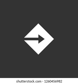 arrow icon vector. arrow sign on black background. arrow icon for web and app