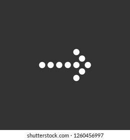 arrow icon vector. arrow sign on black background. arrow icon for web and app