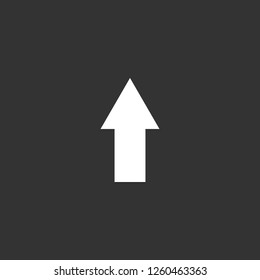 up arrow icon vector. up arrow sign on black background. up arrow icon for web and app