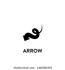 arrow icon vector. arrow sign on white background. arrow icon for web and app