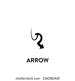 arrow icon vector. arrow sign on white background. arrow icon for web and app