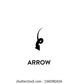 arrow icon vector. arrow sign on white background. arrow icon for web and app
